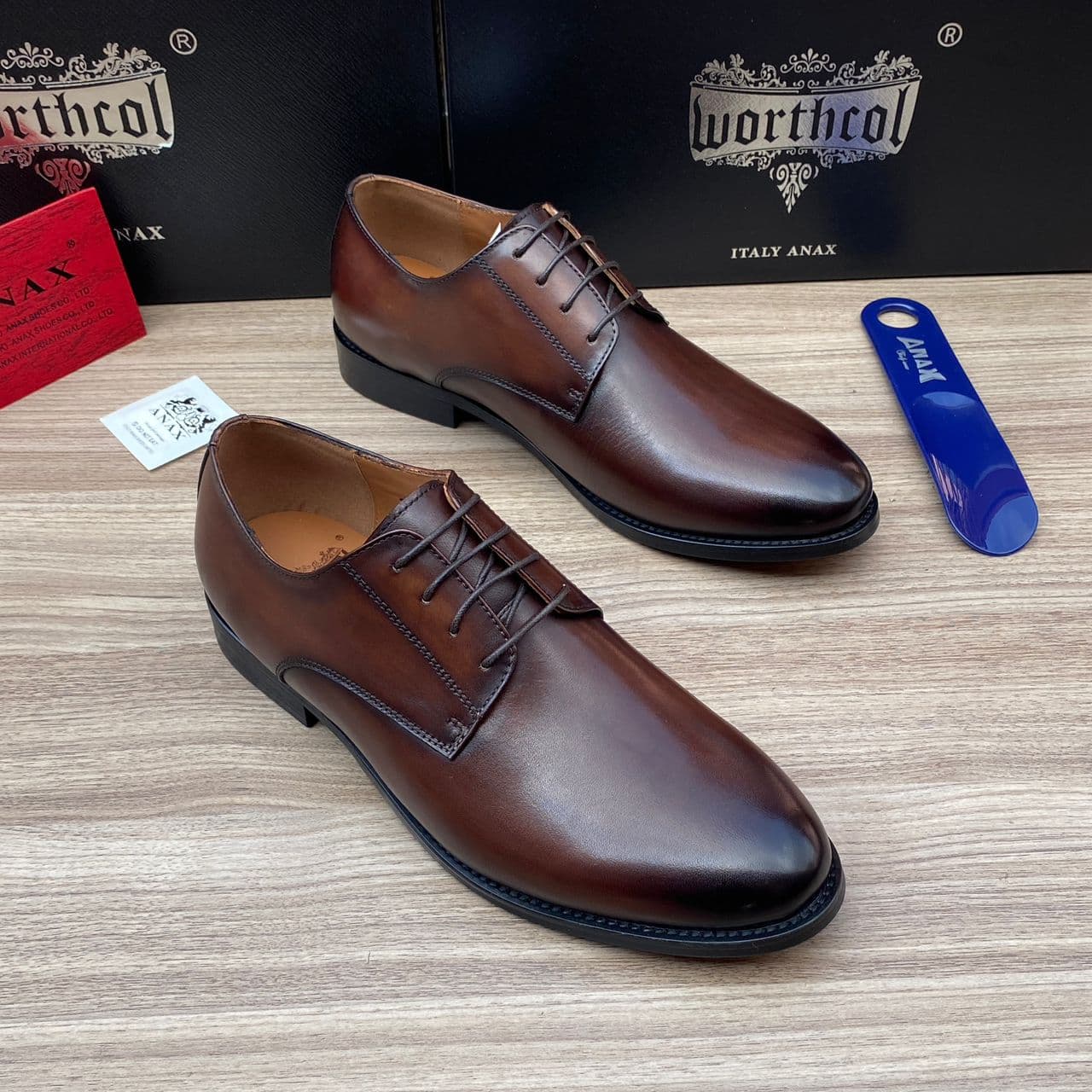 ANAX Burnished Derby Dark Brown