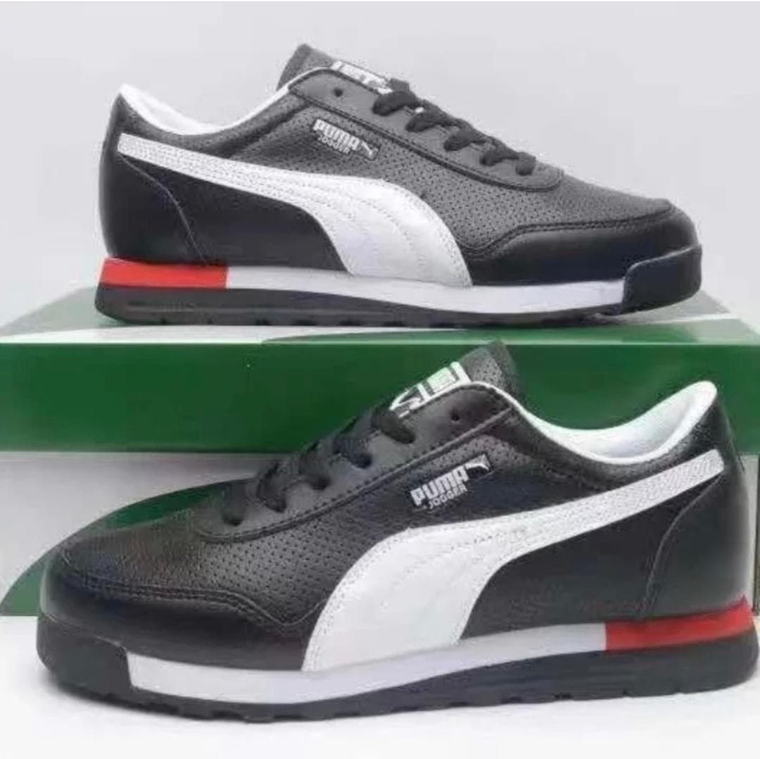 Puma Jogger Black White Red